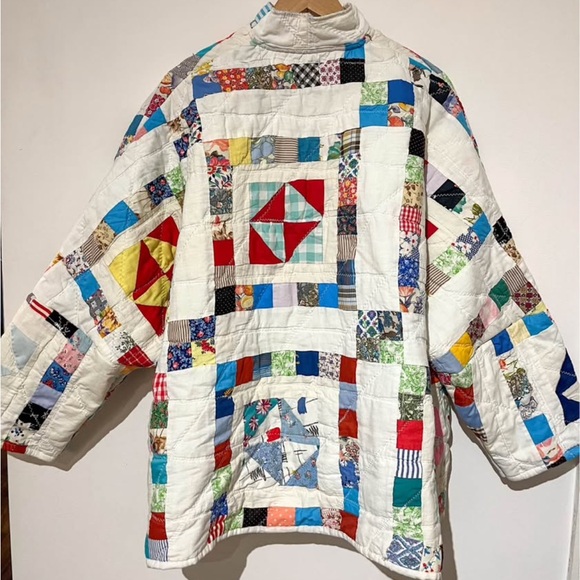 Reclaimed Patchwork Quilted Custom Jacket - Picture 2 of 2